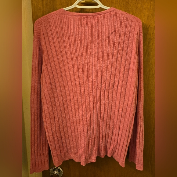 Vintage Foxcroft XL Pink Knit button up Cardigan. - Picture 6 of 8